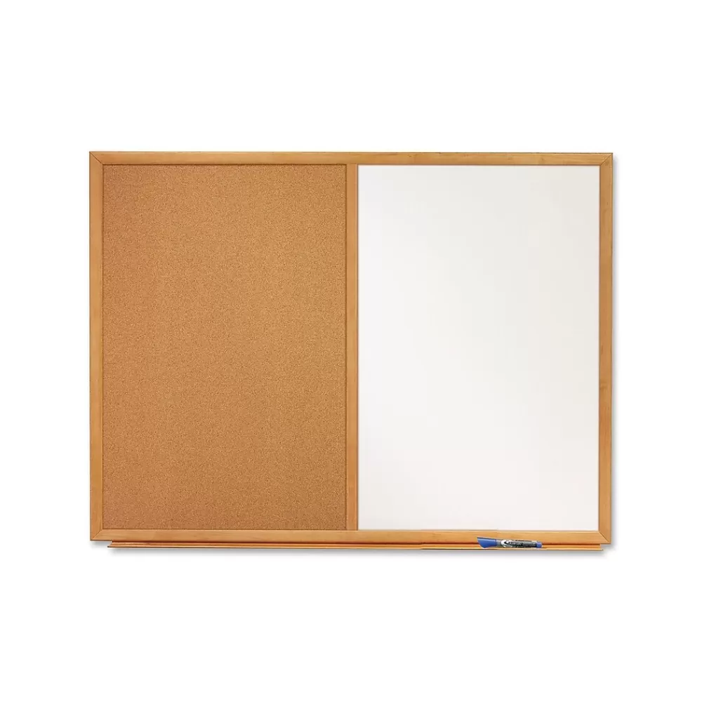 Quartet Standard Cork & Dry Erase Whiteboard, 4' x 3' (QTS554) Clearance