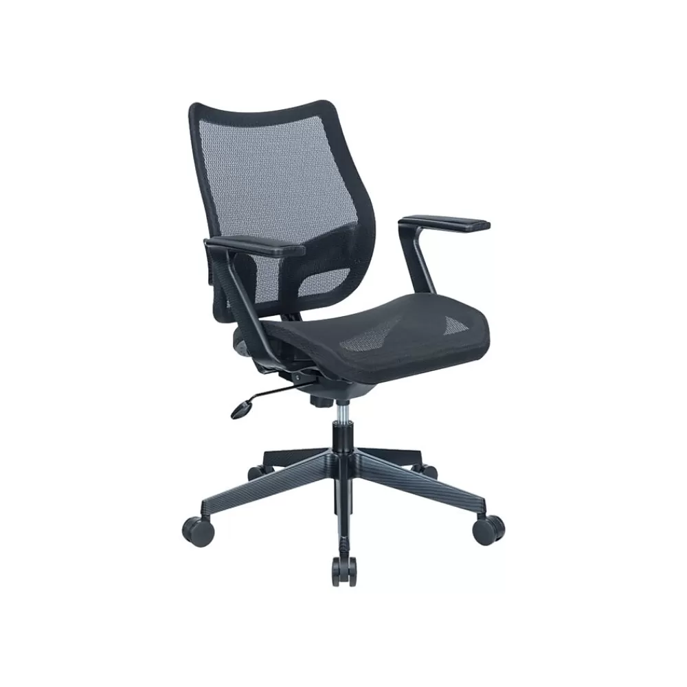 RAYNOR GROUP Sharper Image Ergonomic Mesh Swivel Task Chair, Black (SI-100-BLK) Store