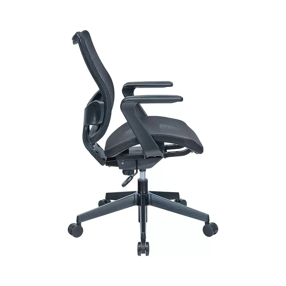 RAYNOR GROUP Sharper Image Ergonomic Mesh Swivel Task Chair, Black (SI-100-BLK) Store