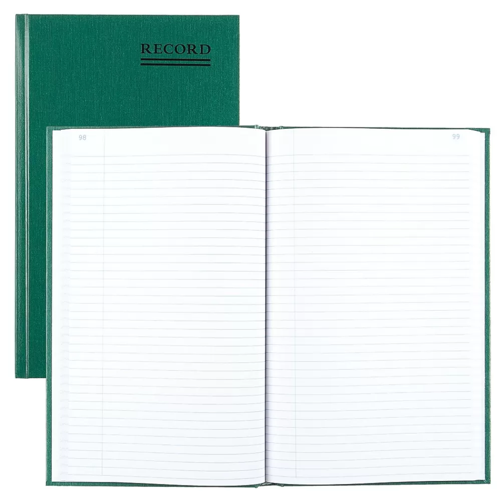 National Brand Rediform Emerald Series Record Book, 7.31"W x 11.88"H, Green, 250 Sheets/Book (56151) Shop