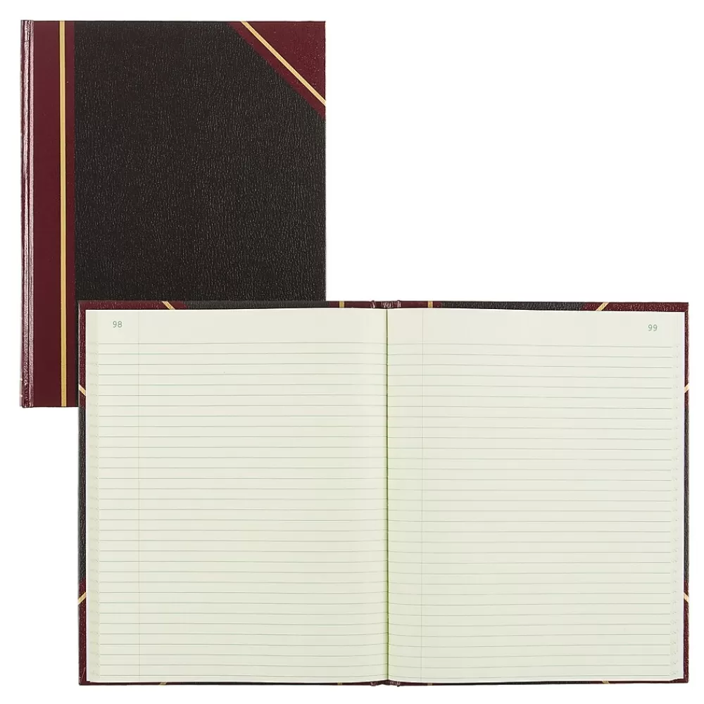 National Brand Rediform Texhide Record Book, 7 7/8" x 10", Black, 150 Sheets/Book (56231) Discount