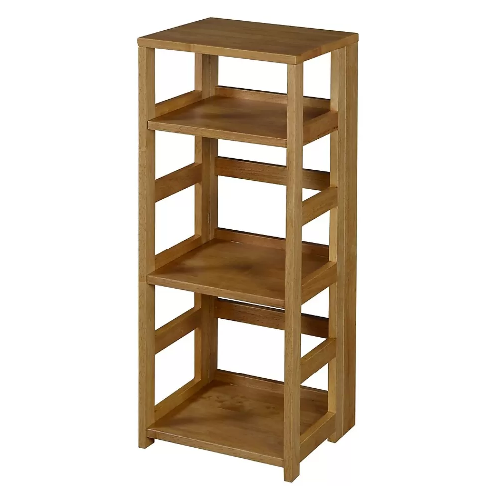 Regency Flip Flop 34" High Square Folding Bookcase- Medium Oak (FFSQ3412MO) Sale