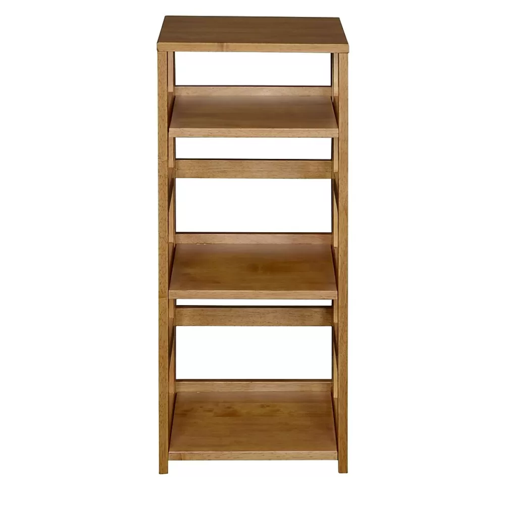 Regency Flip Flop 34" High Square Folding Bookcase- Medium Oak (FFSQ3412MO) Sale
