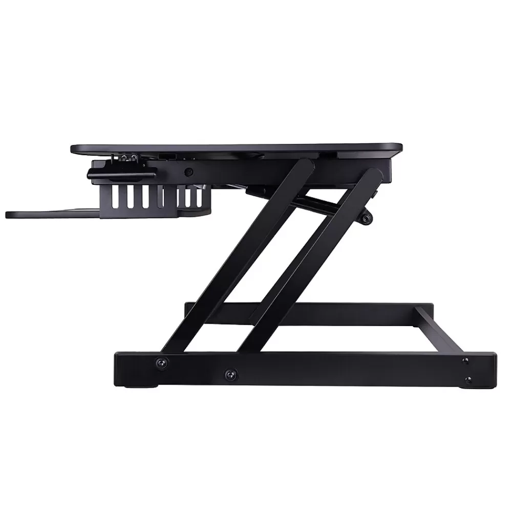 Rocelco 38"W Manual Adjustable Standing Desk Converter, Black (R DADRB) Outlet