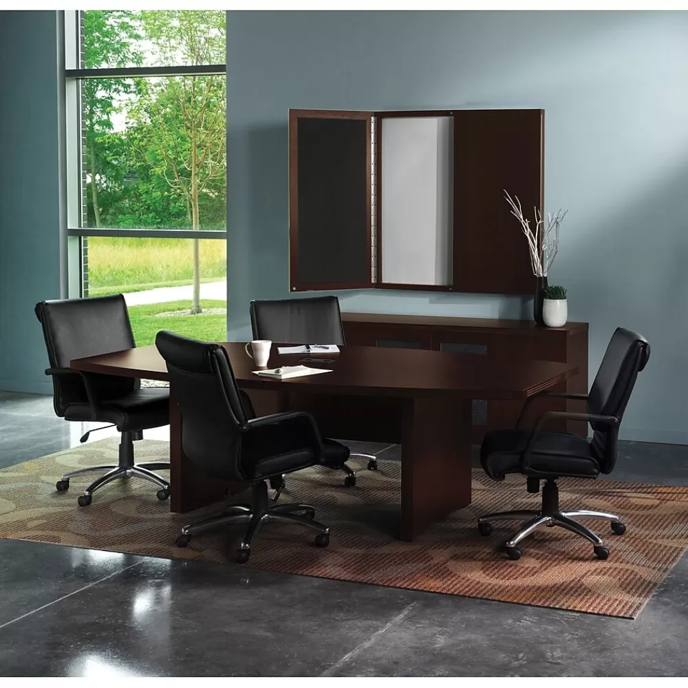 Safco Aberdeen 72"W Boat-Shaped Table, Mocha (ACTB6LDC) Store