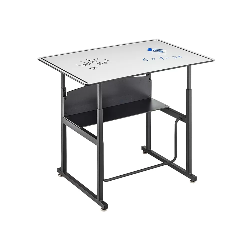 Safco AlphaBetter 26" - 42" Plastic/Steel Adjustable Desk, White/Black (1208DE) Cheap