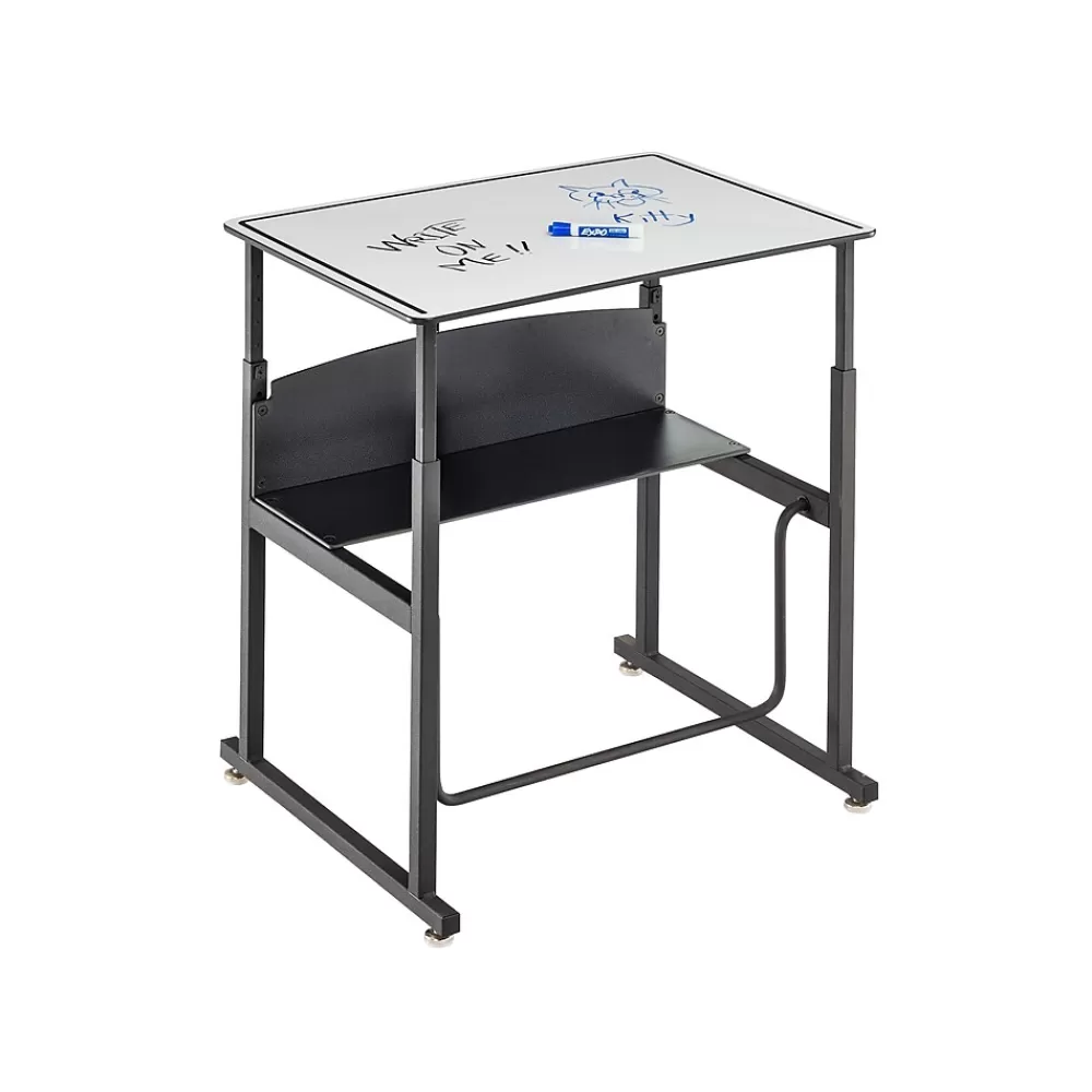 Safco AlphaBetter 26" - 42" Plastic/Steel Adjustable Desk, White/Black (1203DE) Best Sale