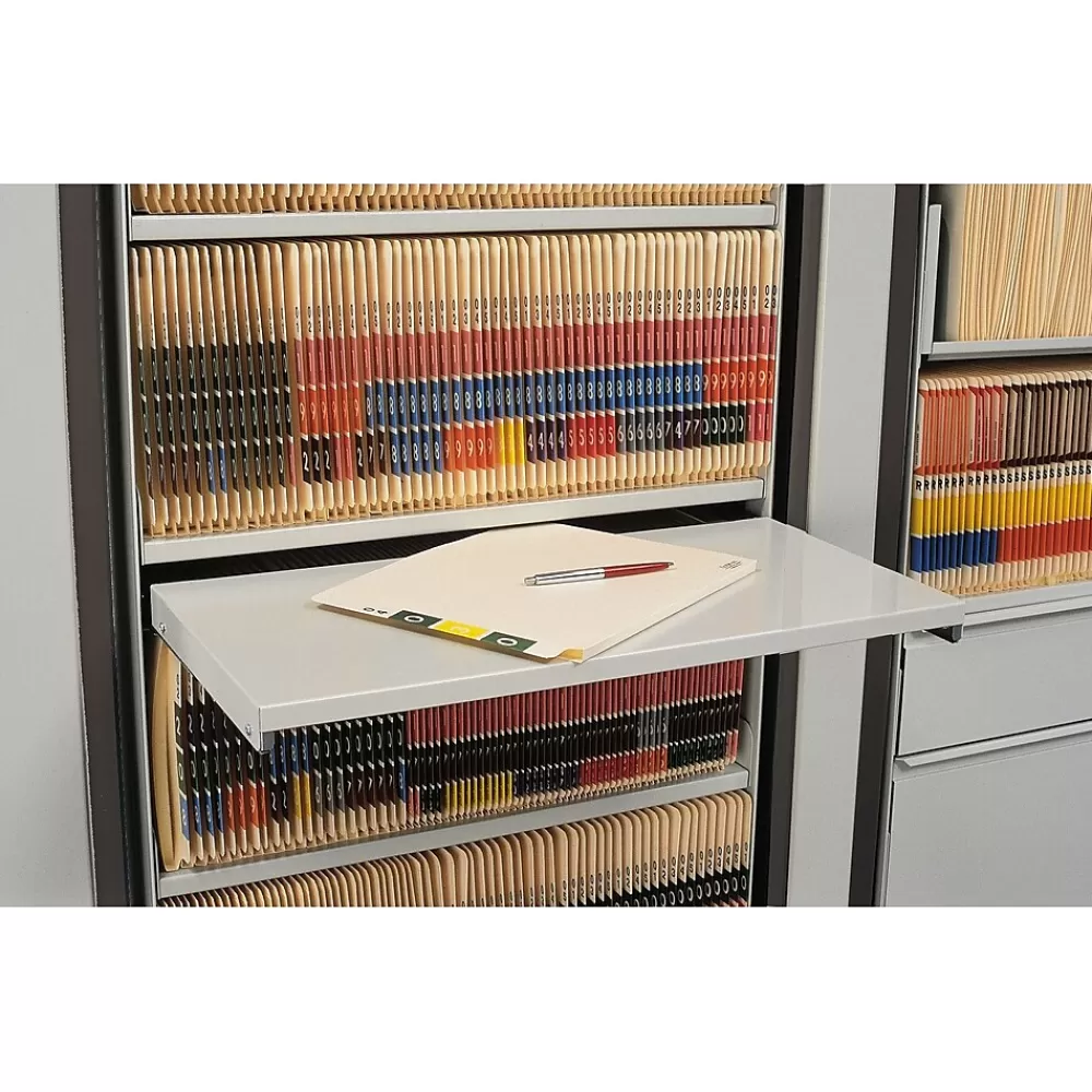 Safco ARC Rotary File Pull Out Posting Shelf, Pebble Gray (ARC2412RS) Shop