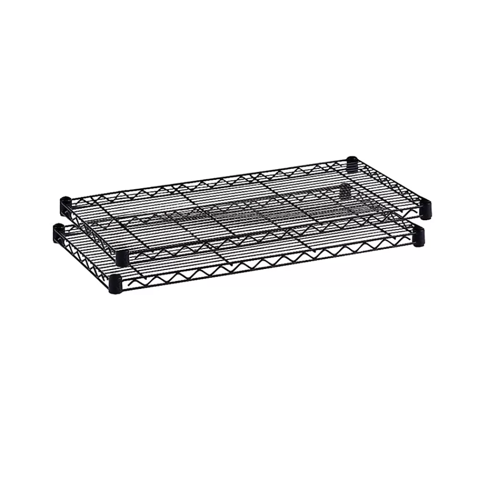 Safco Commercial Extra 2-Shelf Metal Shelf, 48", Black (5242BL) Sale