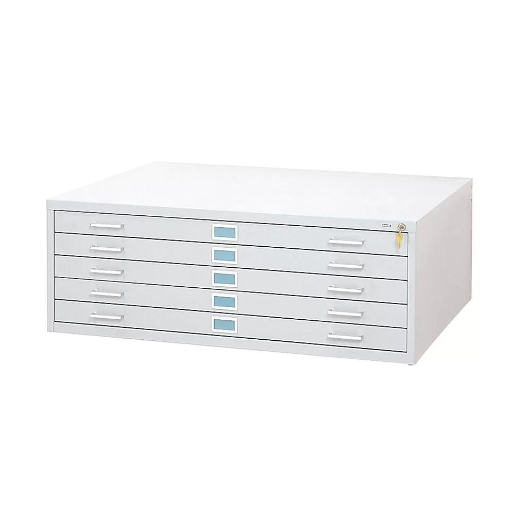 Safco ® Graphic Arts 5-Drawer Steel Flat File For 36" x 48" Documents, White Sale