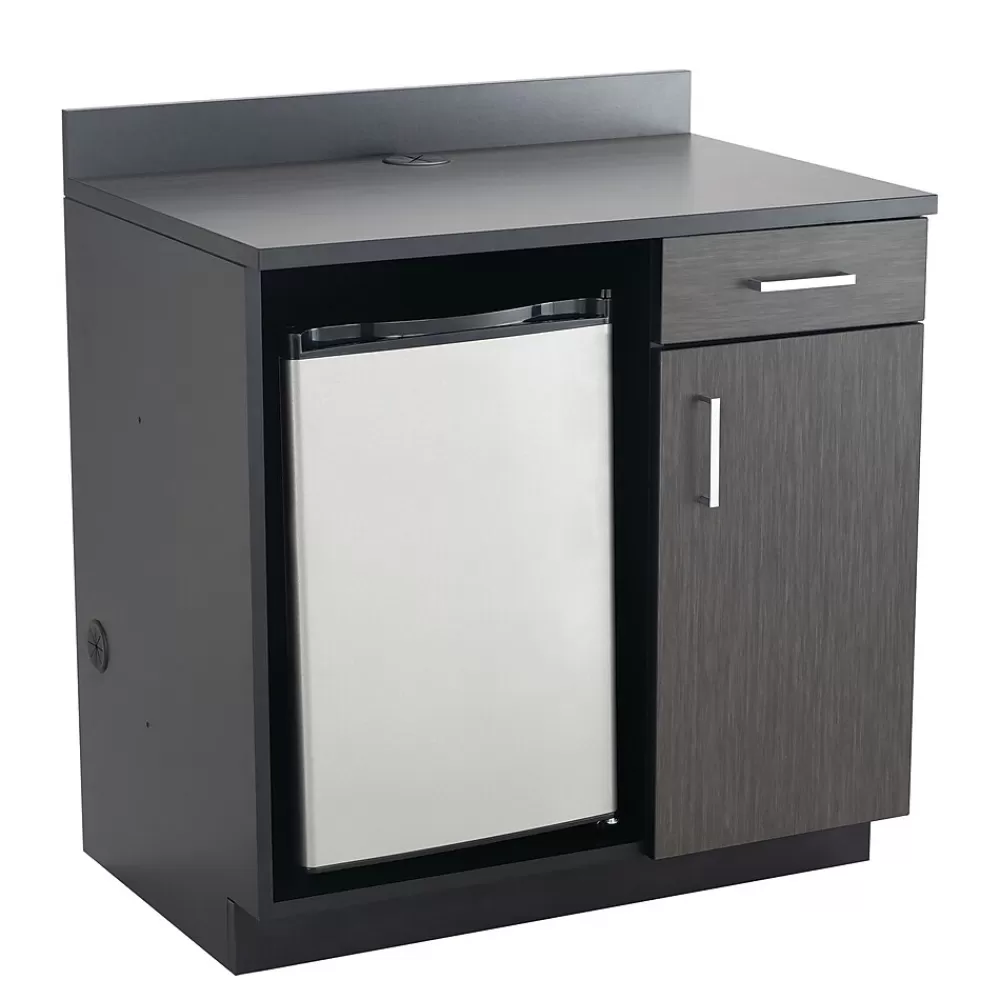 Safco 36"H Modular Break Room Appliance Base Cabinet, Asian Night/Black (1705AN) Clearance
