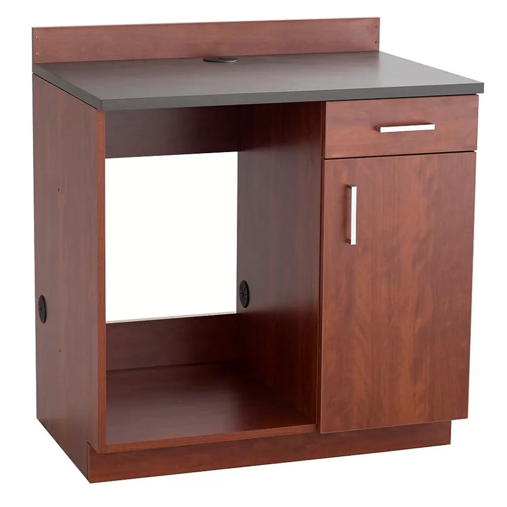 Safco 36"H Modular Break Room Appliance Base Cabinet, Mahogany/Slate (1705MH) Best Sale