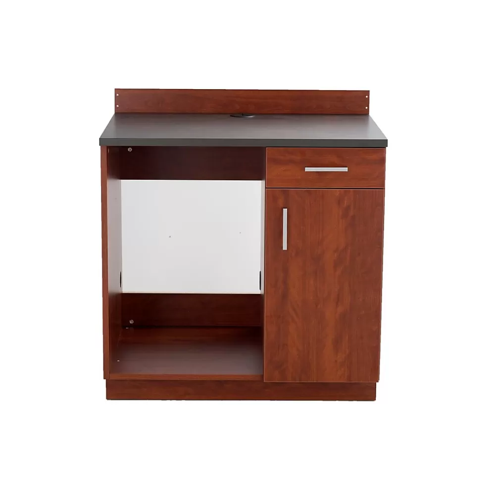 Safco 36"H Modular Break Room Appliance Base Cabinet, Mahogany/Slate (1705MH) Best Sale