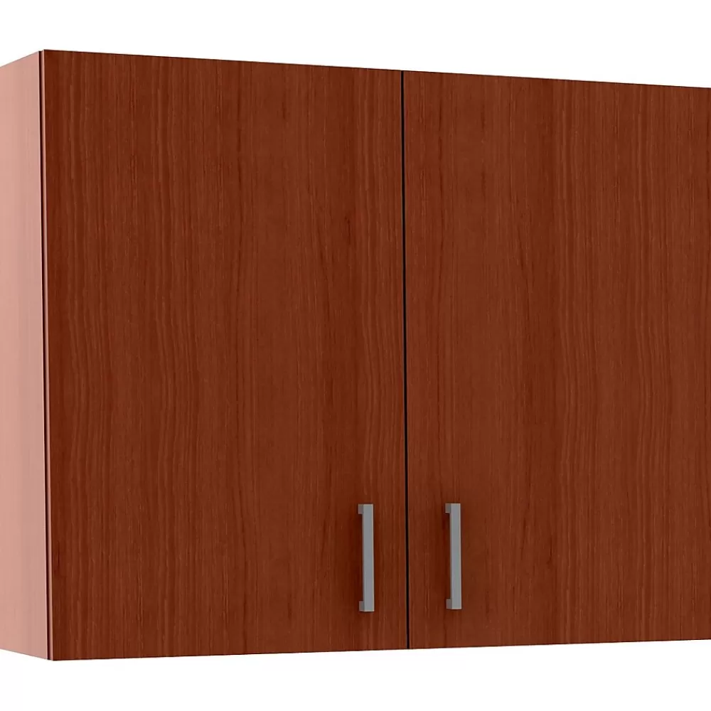 Safco 30"H Modular Break Room Breakroom Wall Cabinet, Mahogany/Slate (1700MH) Store