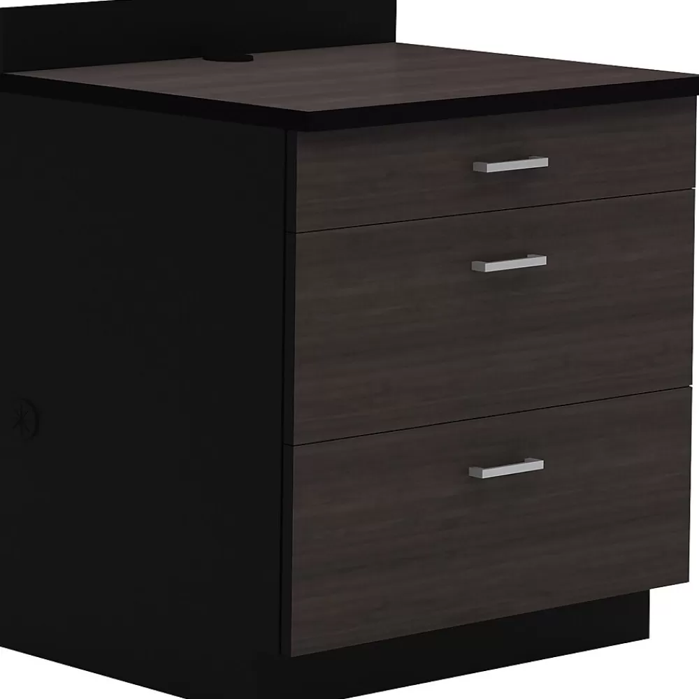 Safco 36"H Modular Break Room Three Drawer Base Cabinet, Asian Night/Black (1703AN) Outlet