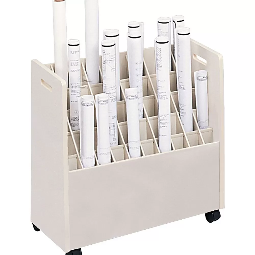 Safco ® Mobile Files, for Large Roll, Tube Size: 2-3/4x2-3/4", 50 Tubes/file Cheap