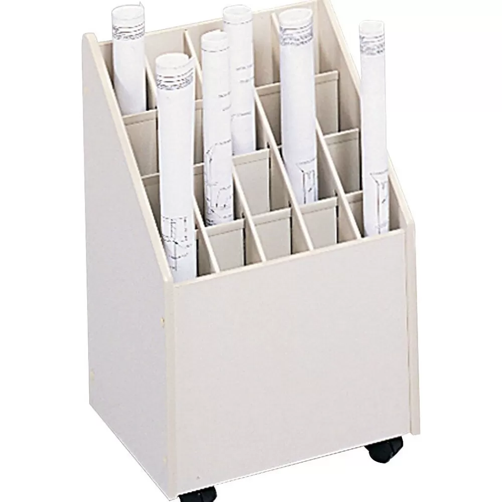 Safco ® Mobile Files, for Small Roll, Tube Size: 2-3/4x2-3/4", 20 Tubes/file Fashion