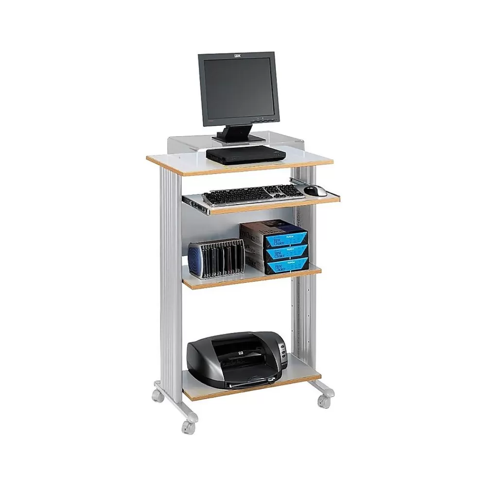 Safco Muv 30"W Fixed-Height Desk, Steel/Laminate (1923GR) Flash Sale