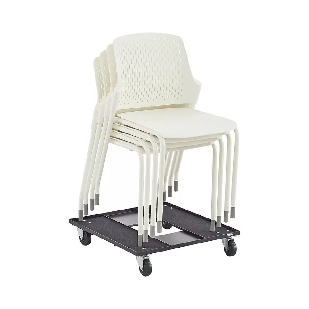 Safco Next High-Impact Polypropylene Office Chair, White, 4/Carton (4287WH) New