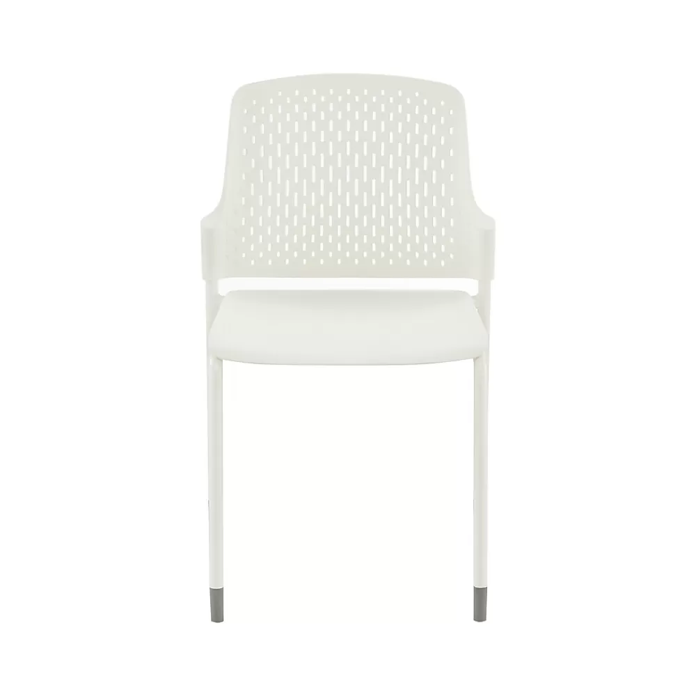 Safco Next High-Impact Polypropylene Office Chair, White, 4/Carton (4287WH) New