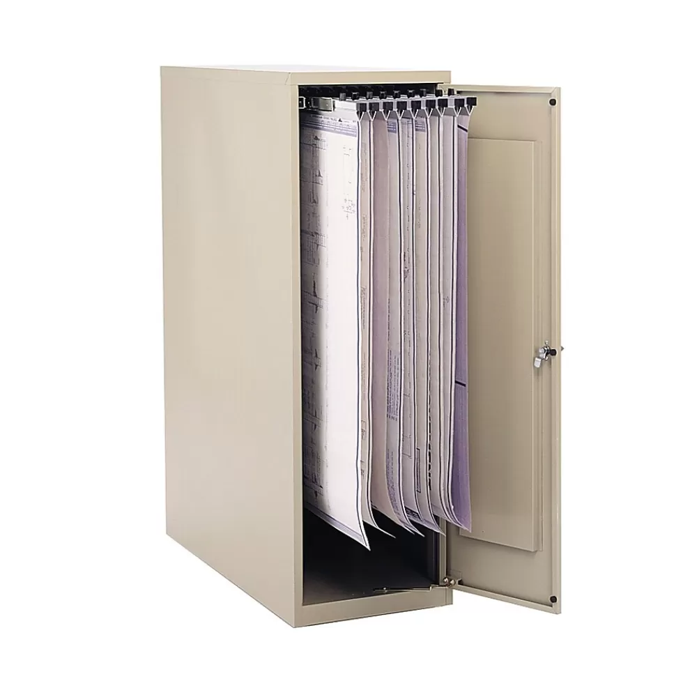Safco ® Small Vertical Storage Cabinet for 18" and 24" Hanging Clamps, Tropic Sand Best Sale