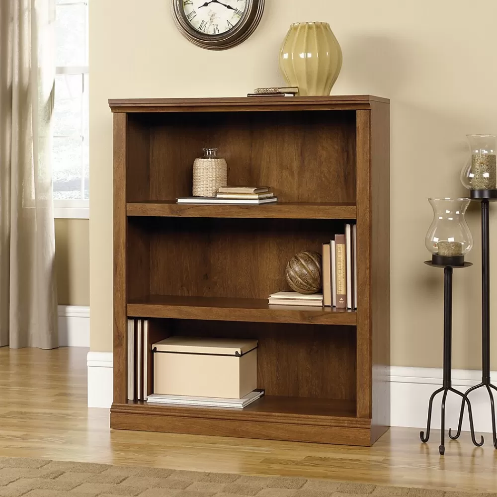 Sauder Select 44"H 3-Shelf Bookcase, Oiled Oak (410372) Flash Sale