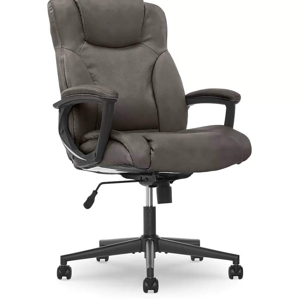 Serta Hannah II Bonded Leather Executive Chair, (43672A) Gray Flash Sale
