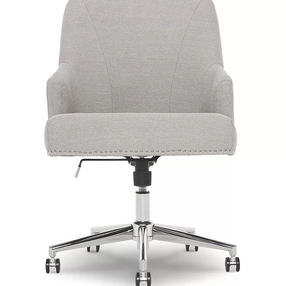 Serta Leighton Fabric Home Office Chair, Light Gray (48371) Flash Sale
