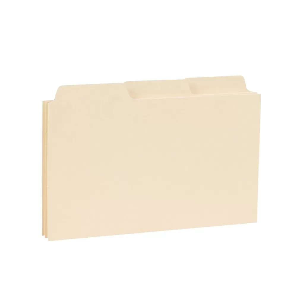 Smead ® Recycled Self-Tab Card Guides, Blank, 3" x 5",Manila, 100/Box (55030) Fashion