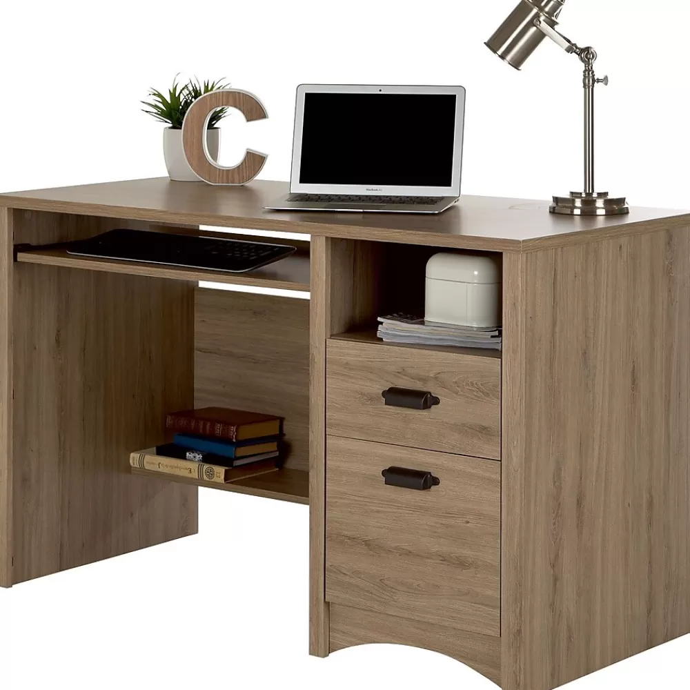 South Shore Gascony 46" Computer Desk, (9064070) Rustic Oak Store