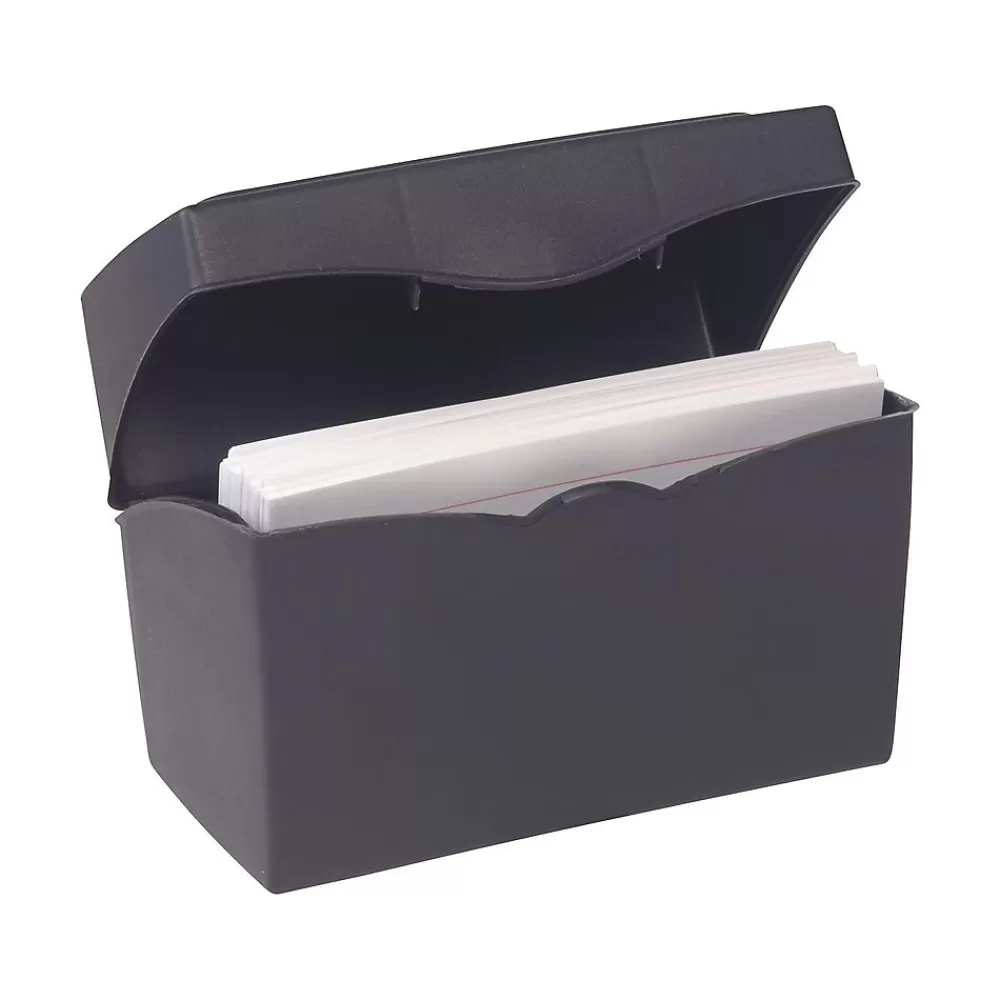Staples 3" x 5" Index Card File, Black (36936) Clearance