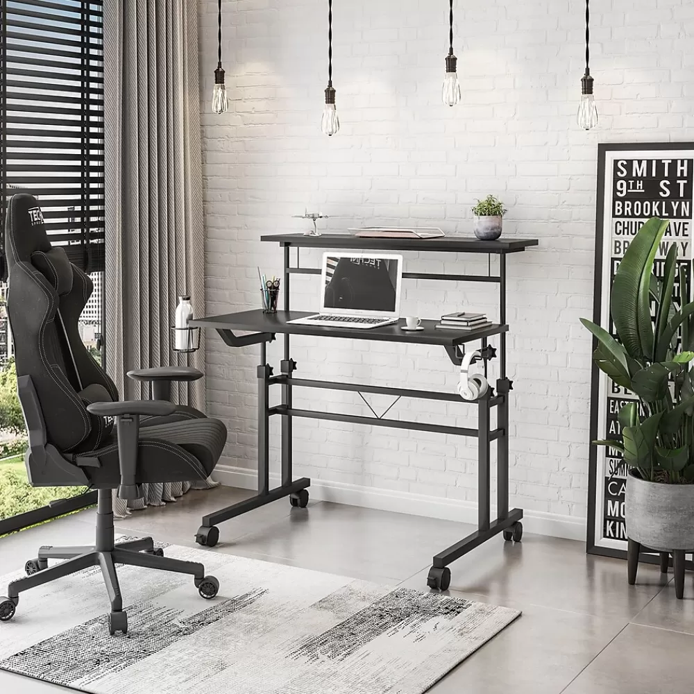 Techni Mobili 36" Mobile Desk, Black (RTA-3800SU-BK) Cheap
