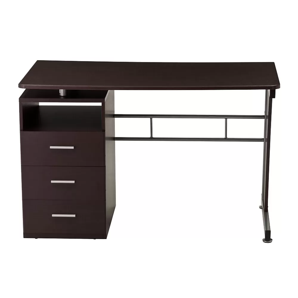 RTA Techni Mobili 48"W Computer Desk with Ample Storage, Chocolate (-3520-CH36) Sale