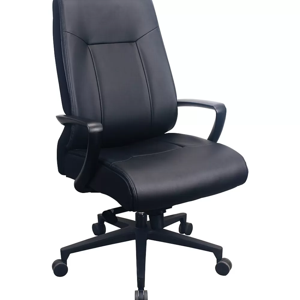 Tempur-Pedic Ergonomic Leather Swivel Executive Chair, Black (TP2500-BLKL) Flash Sale
