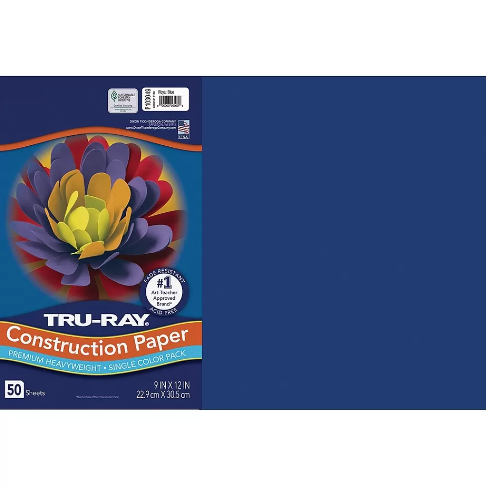 Pacon Tru-Ray 12" x 18" Construction Paper, Royal Blue, 50 Sheets (P103049) Cheap